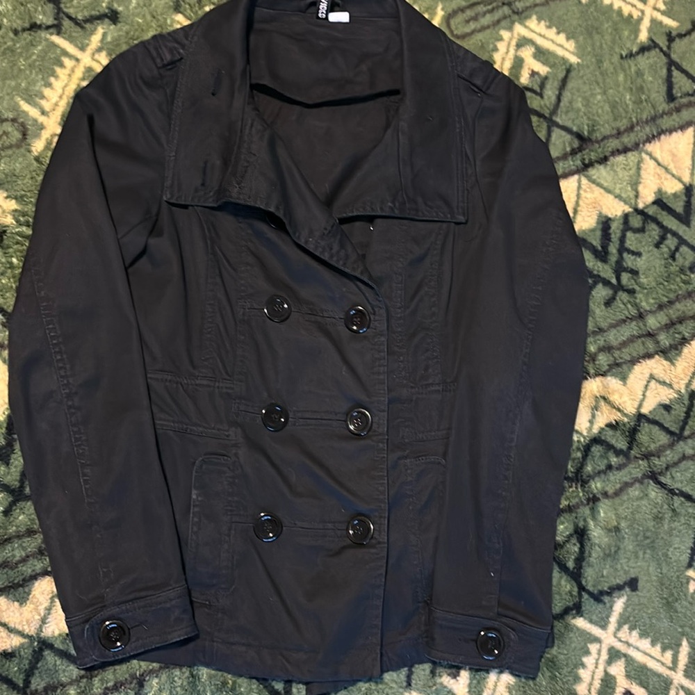 🌸HOST PICK 🌸Divided Black Denim Double Breasted Jacket. - Picture 4 of 12